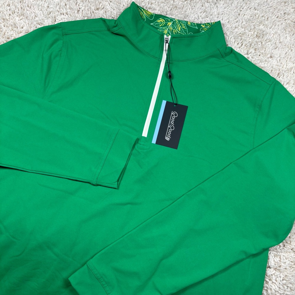 Good Good Sonoran Q-Zip Mens M Green Quarter Zip Pullover Performance